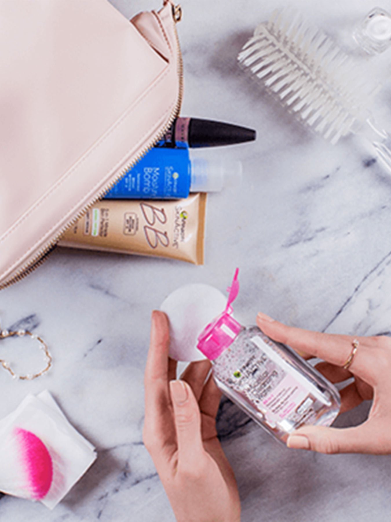 Garnier SkinActive Micellar Cleansing Water All-in-1 Cleanser & Makeup Remover Travel Size for All Skin Types, Even Sensitive